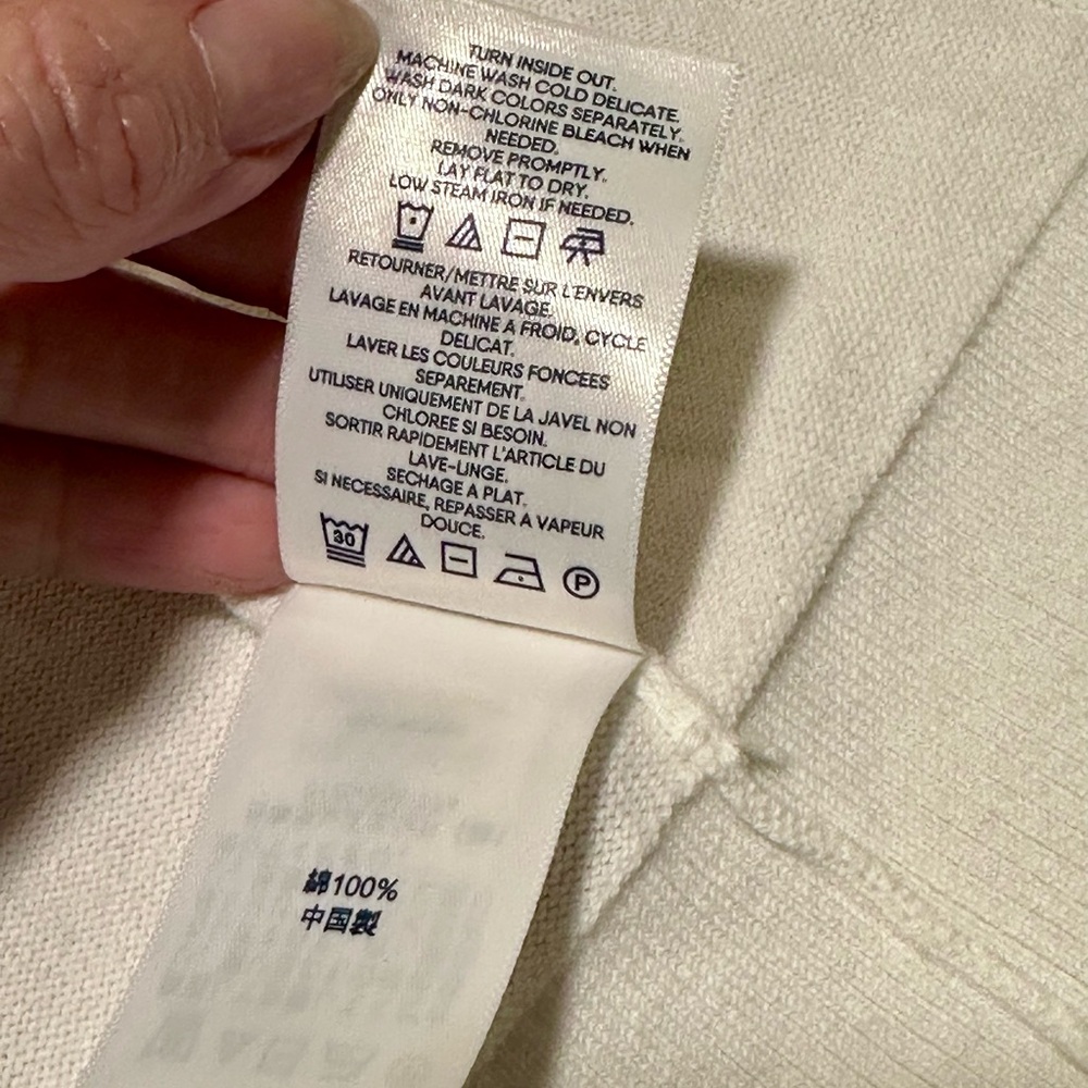 Lands End White Open Front Cardigan medium (10-12) - Picture 13 of 15